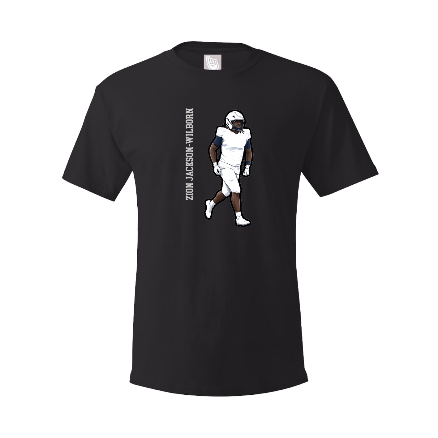 Youth Tee — Name Vertical in Black