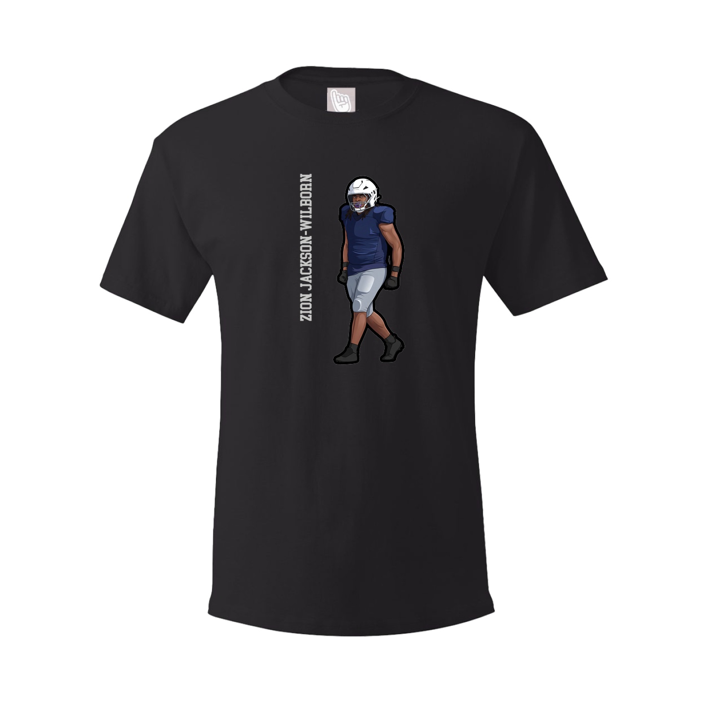 Youth Tee — Name Vertical in Black