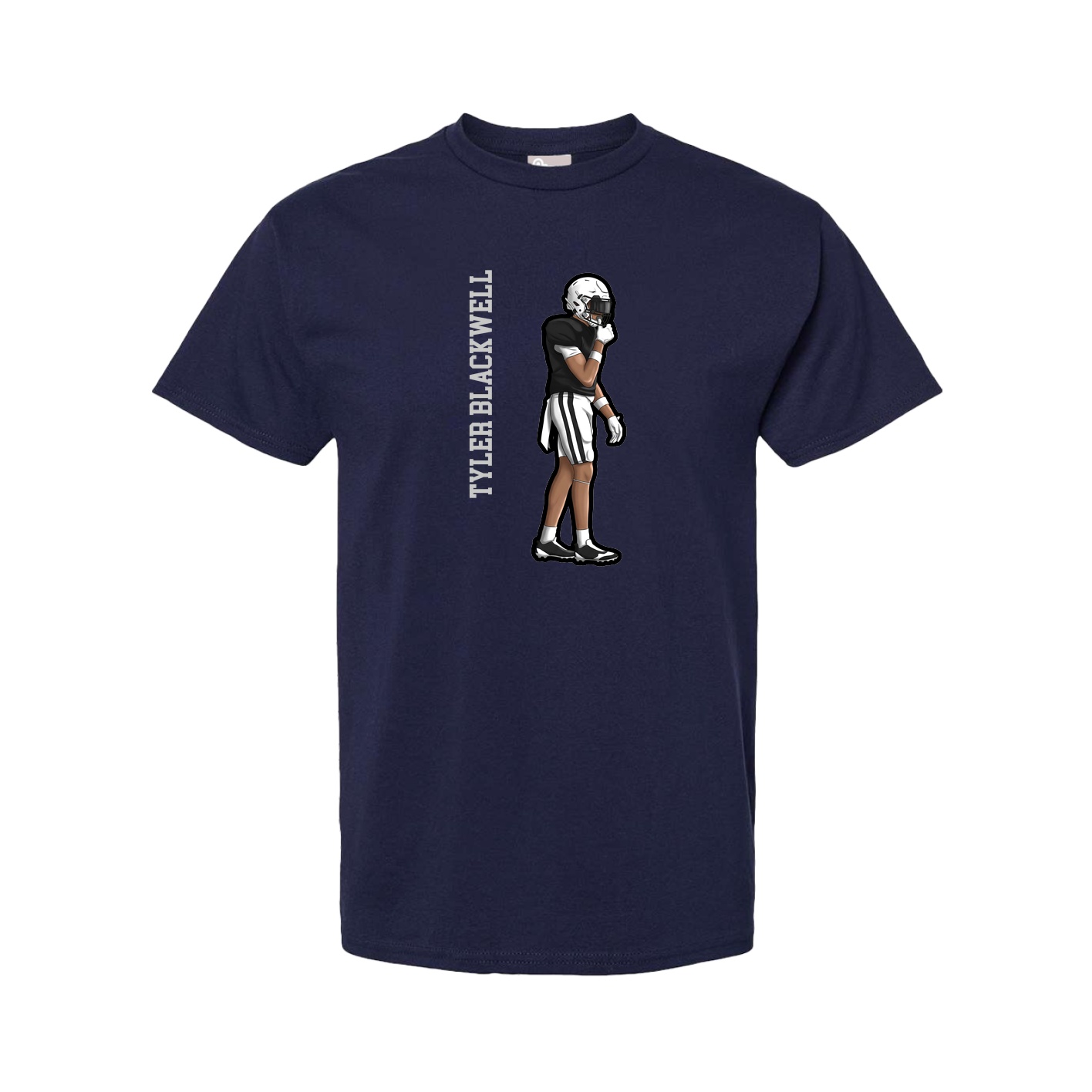 Youth Tee — Name Vertical in Navy
