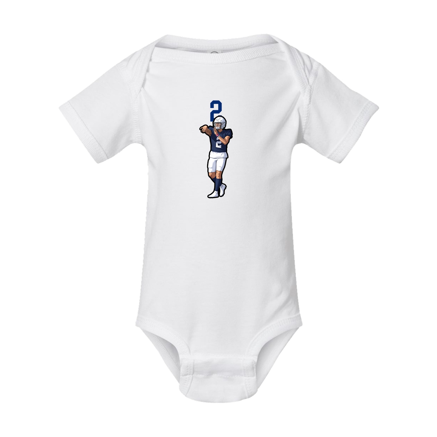 Baby Onesie — Number Top in White