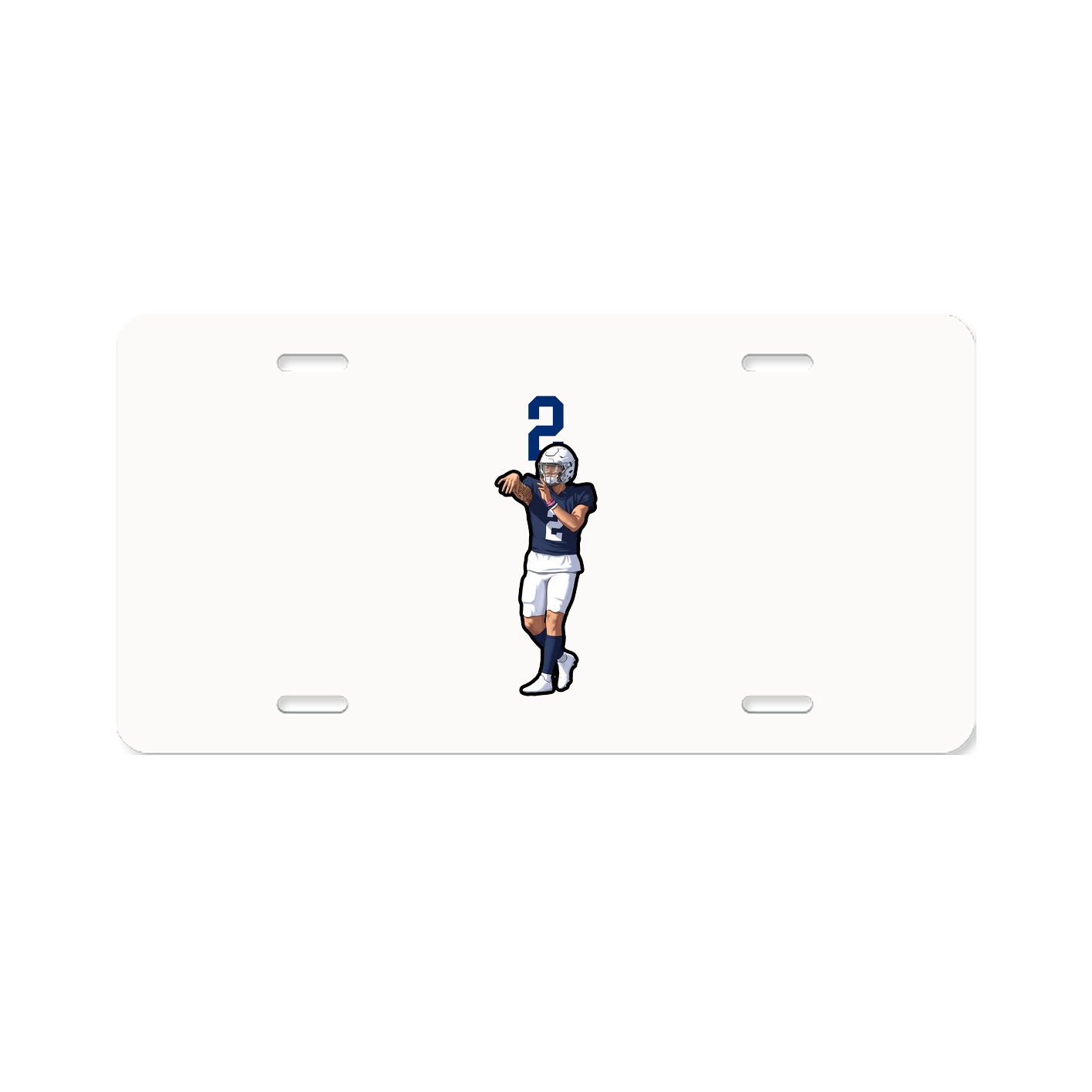 License Plate — Number Top in Classic