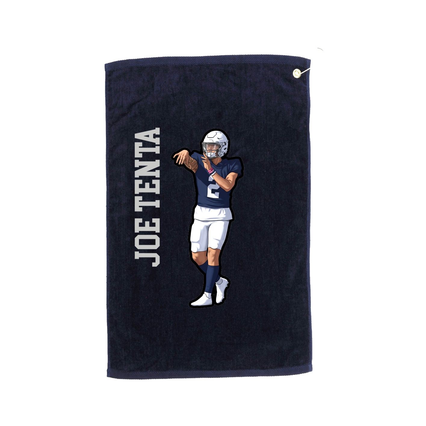 Golf Towel — Name Vertical in Navy
