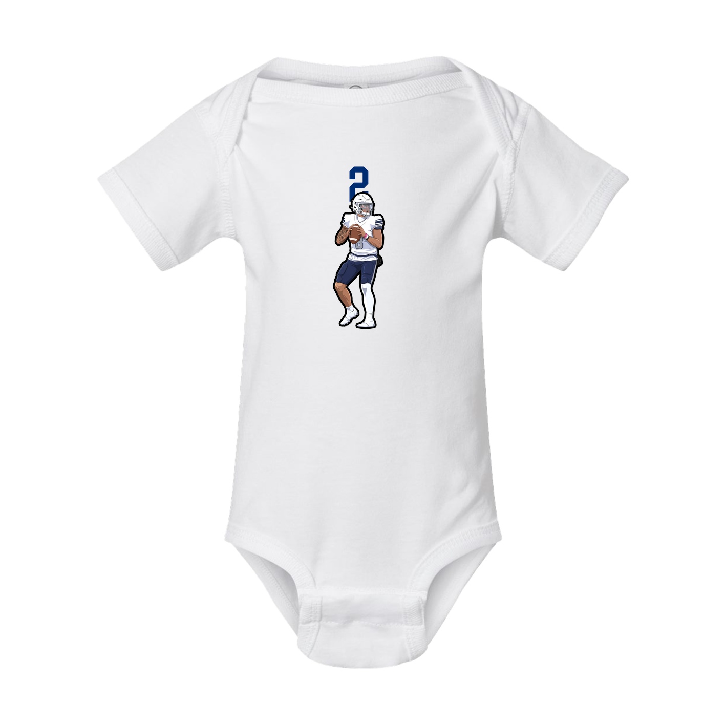 Baby Onesie — Number Top in White