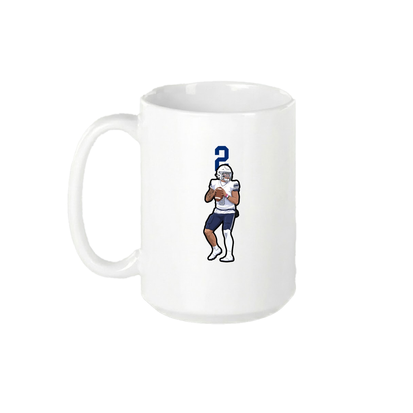 15oz Coffee Mug — Number Top in White
