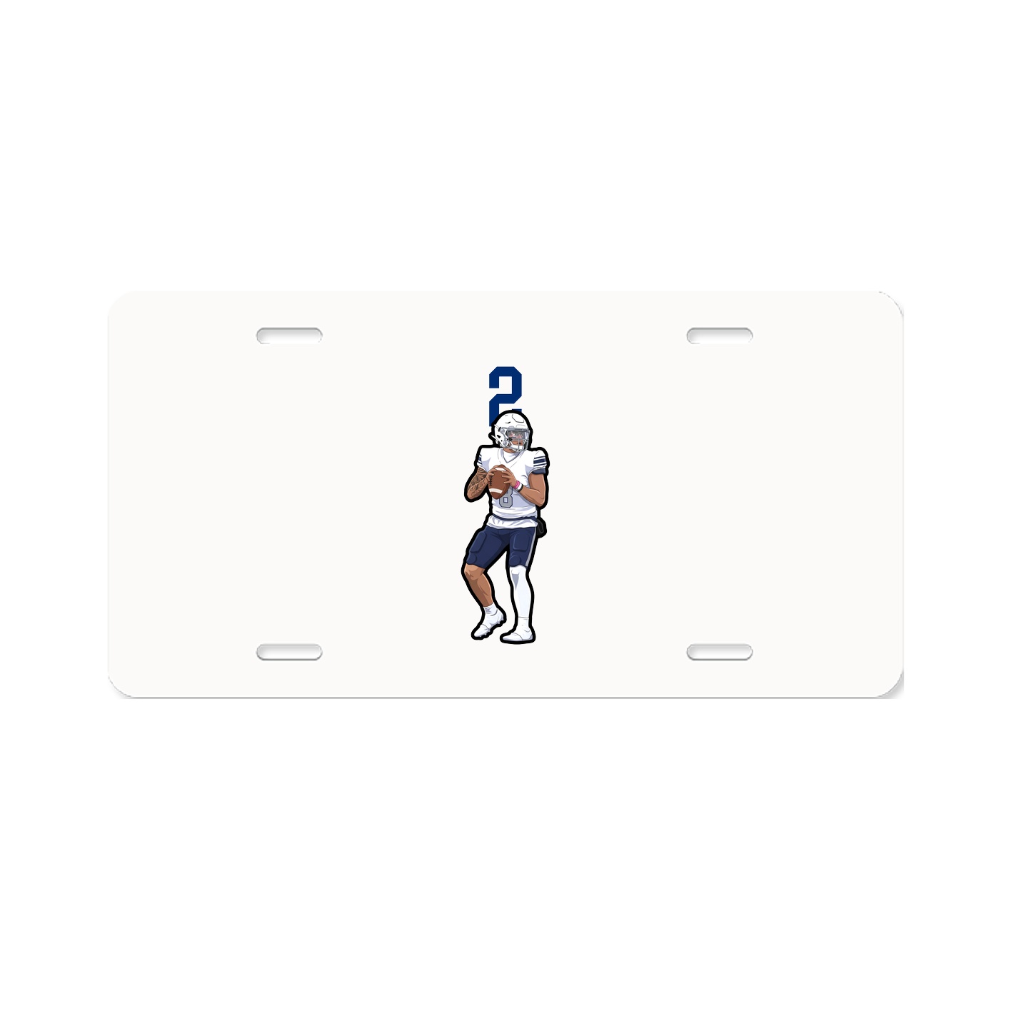License Plate — Number Top in Classic