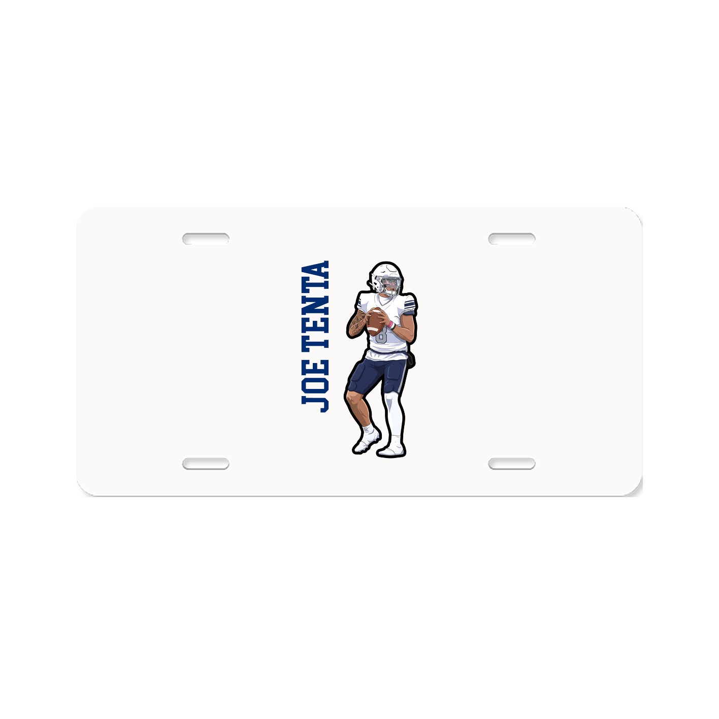 License Plate — Name Vertical in Classic