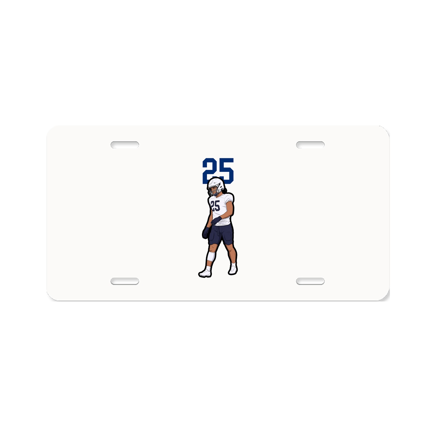 License Plate — Number Top in Classic
