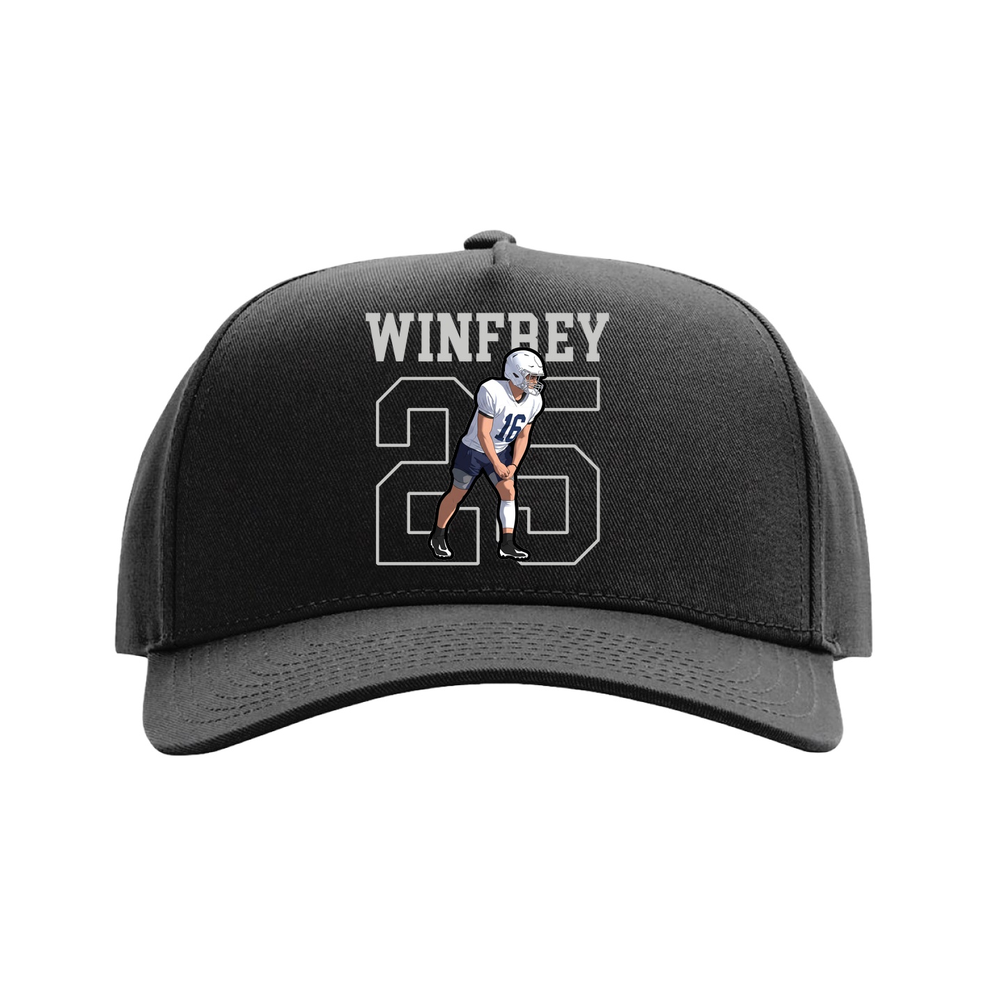 Full Fabric Five-Panel Champ Cap — Shirsey in Black