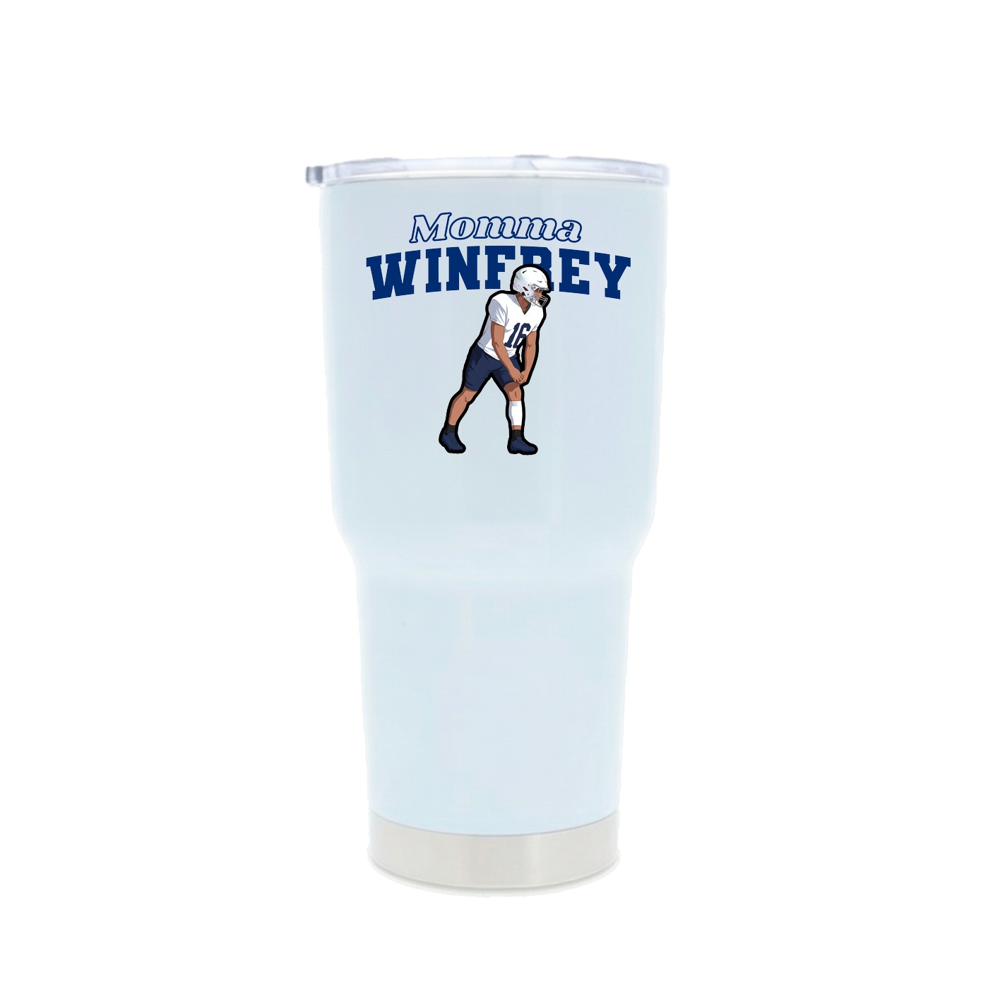 30oz Stainless Steel Tumbler — Mothers Day Block in White