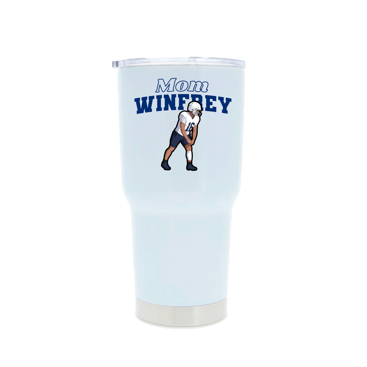 30oz Stainless Steel Tumbler — Mothers Day Block in White