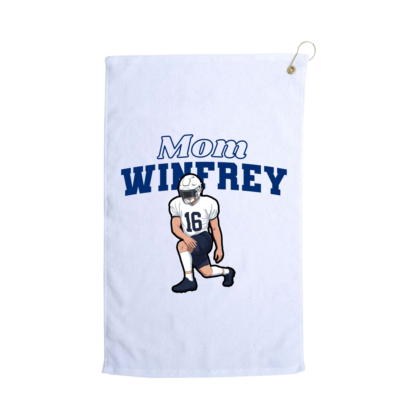 Golf Towel — Mothers Day Block in White