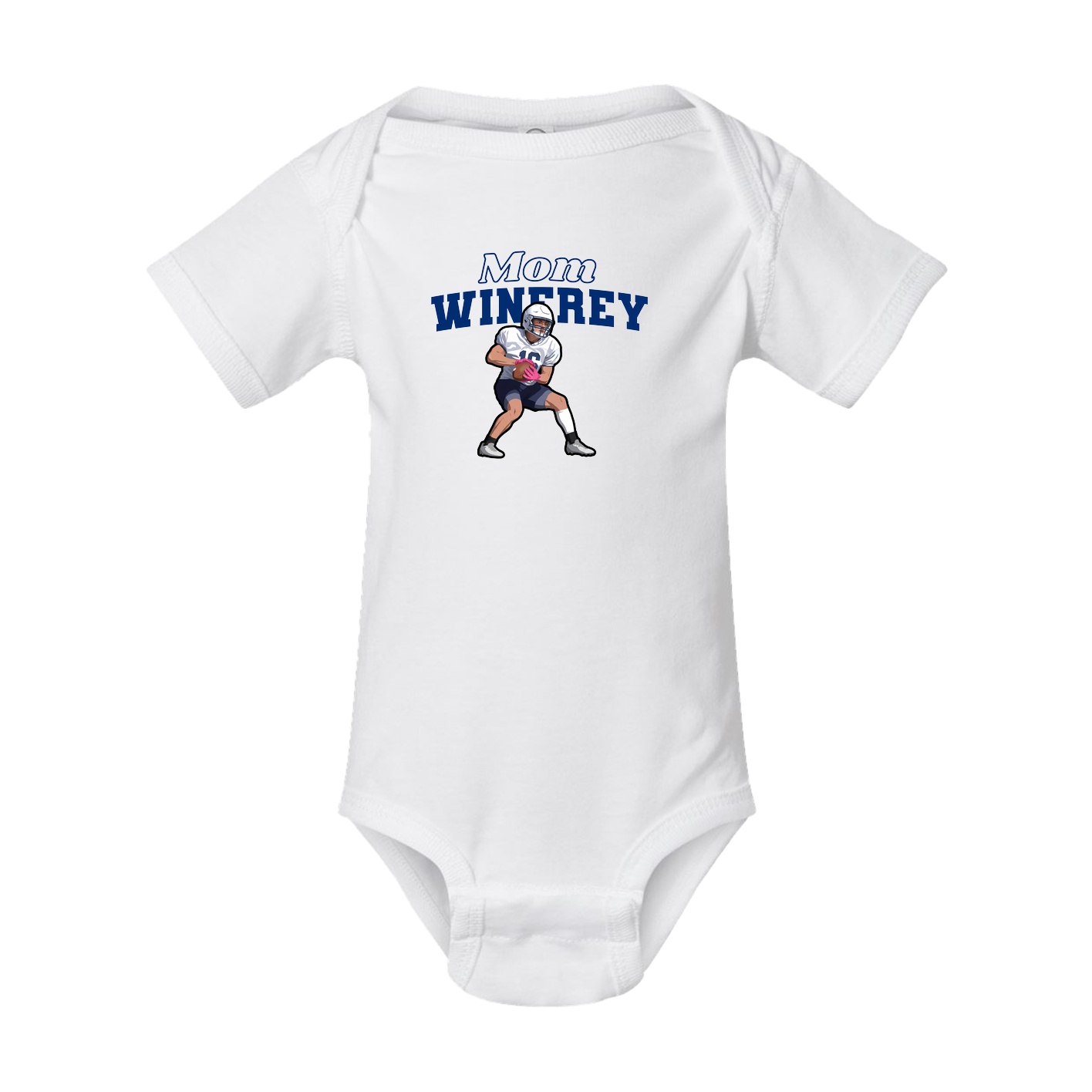 Baby Onesie — Mothers Day Block in White