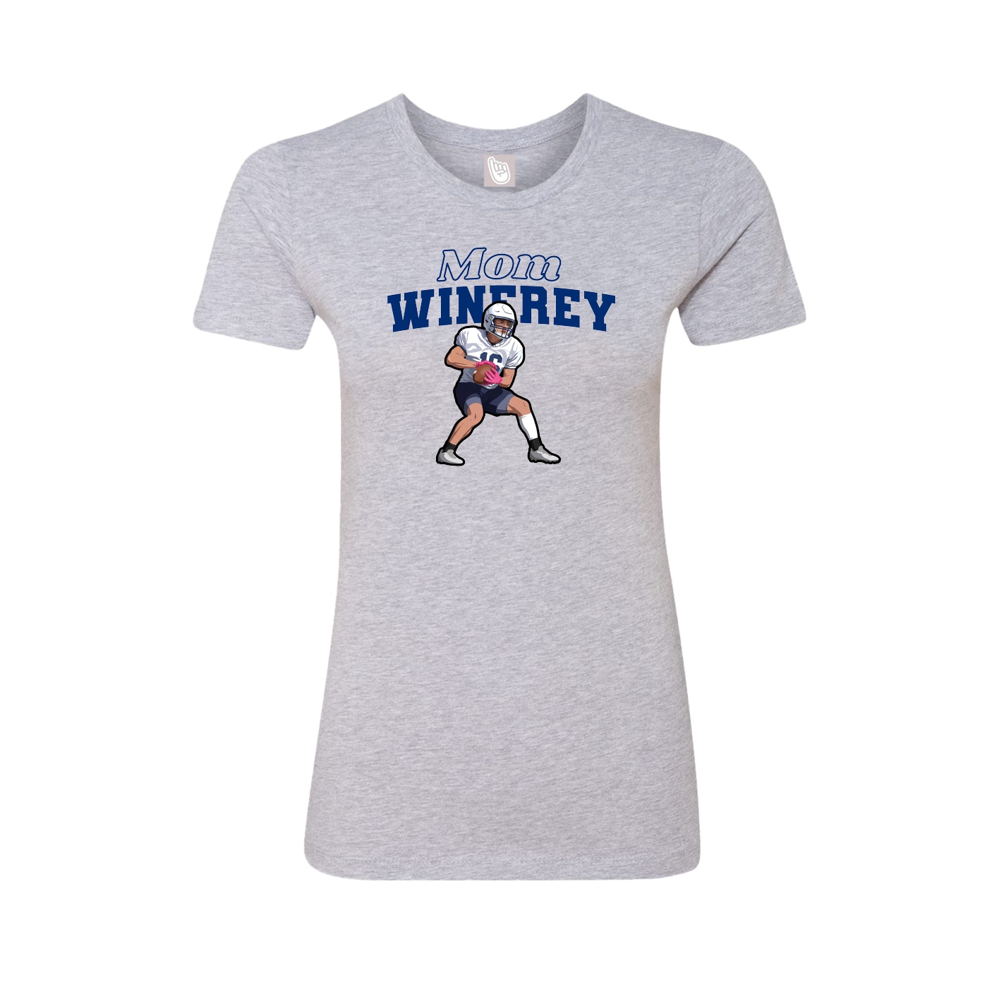 Womens Tee — Mothers Day Block in Grey