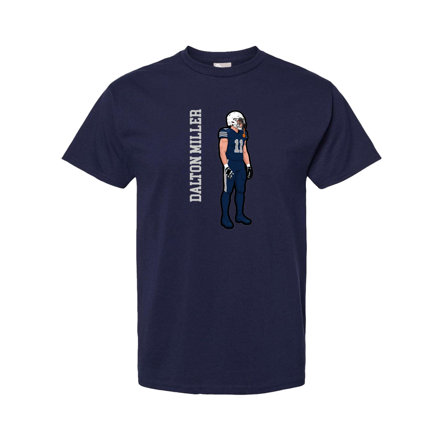 Youth Tee — Name Vertical in Navy