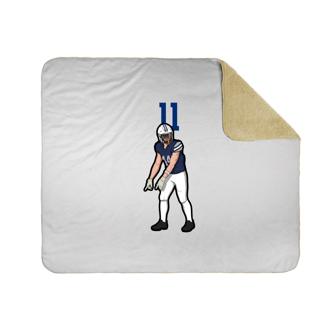 Throw Blanket — Number Top in White