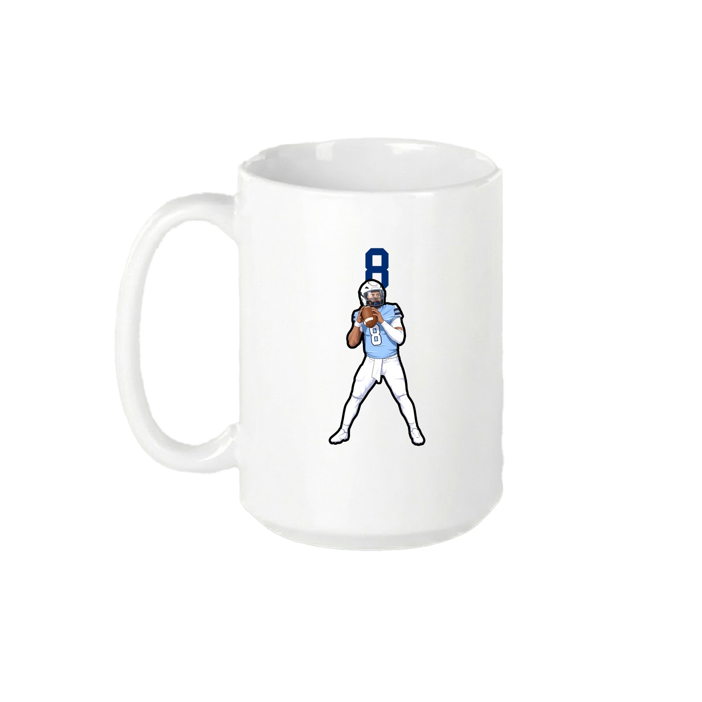 15oz Coffee Mug — Number Top in White