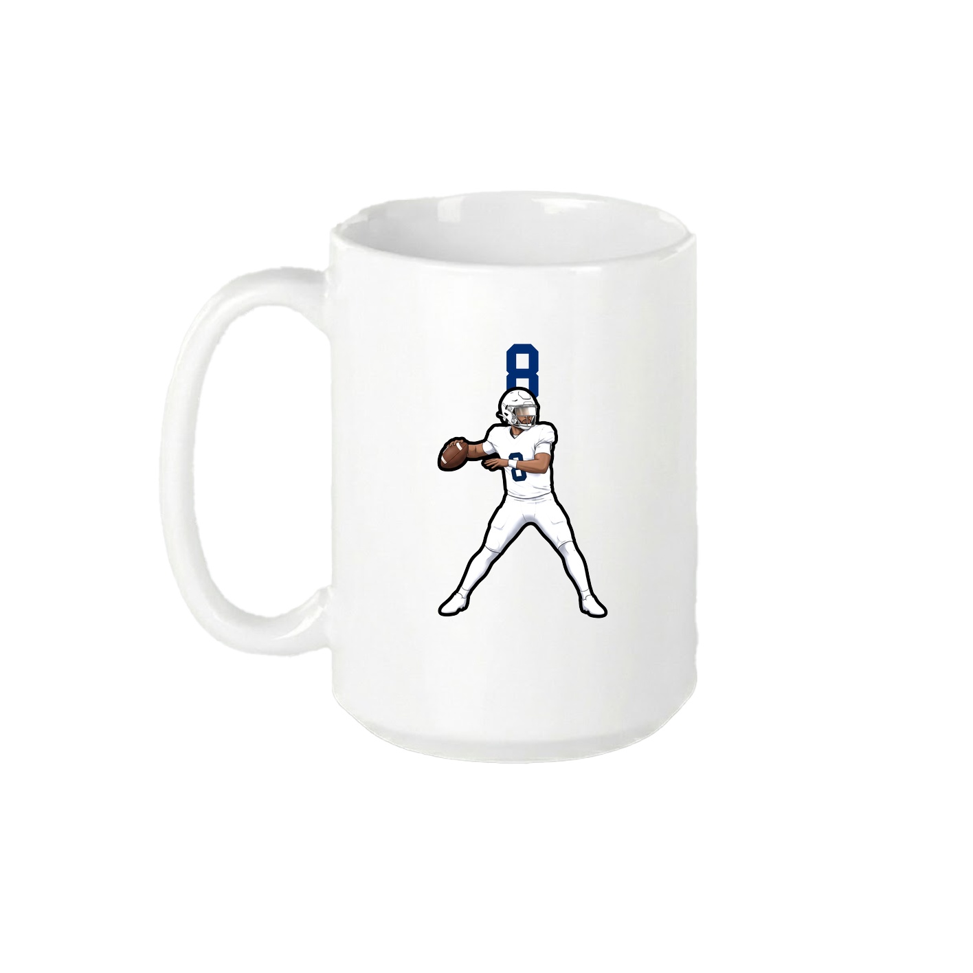 15oz Coffee Mug — Number Top in White