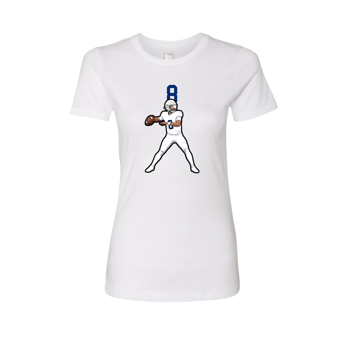 Womens Tee — Number Top in White