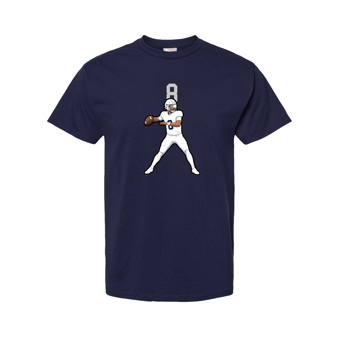 Youth Tee — Number Top in Navy