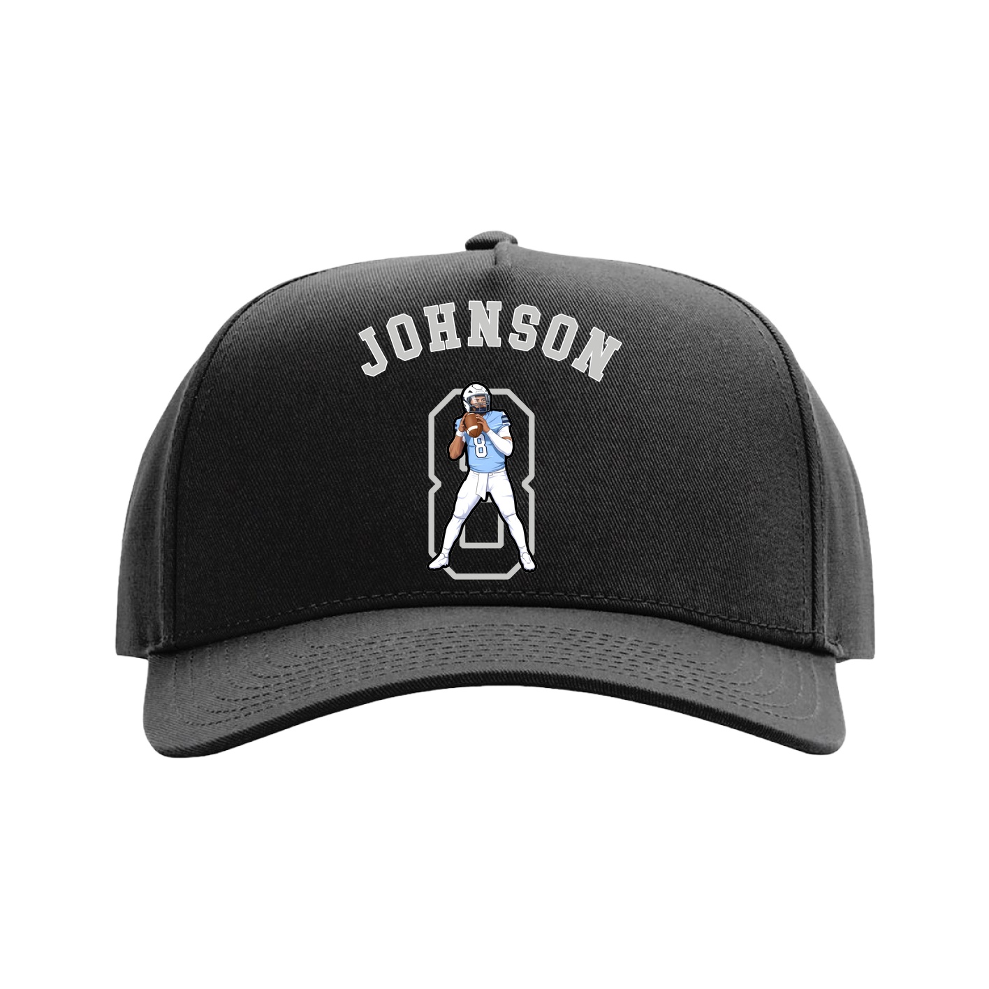 Full Fabric Five-Panel Champ Cap — Shirsey Arch in Black