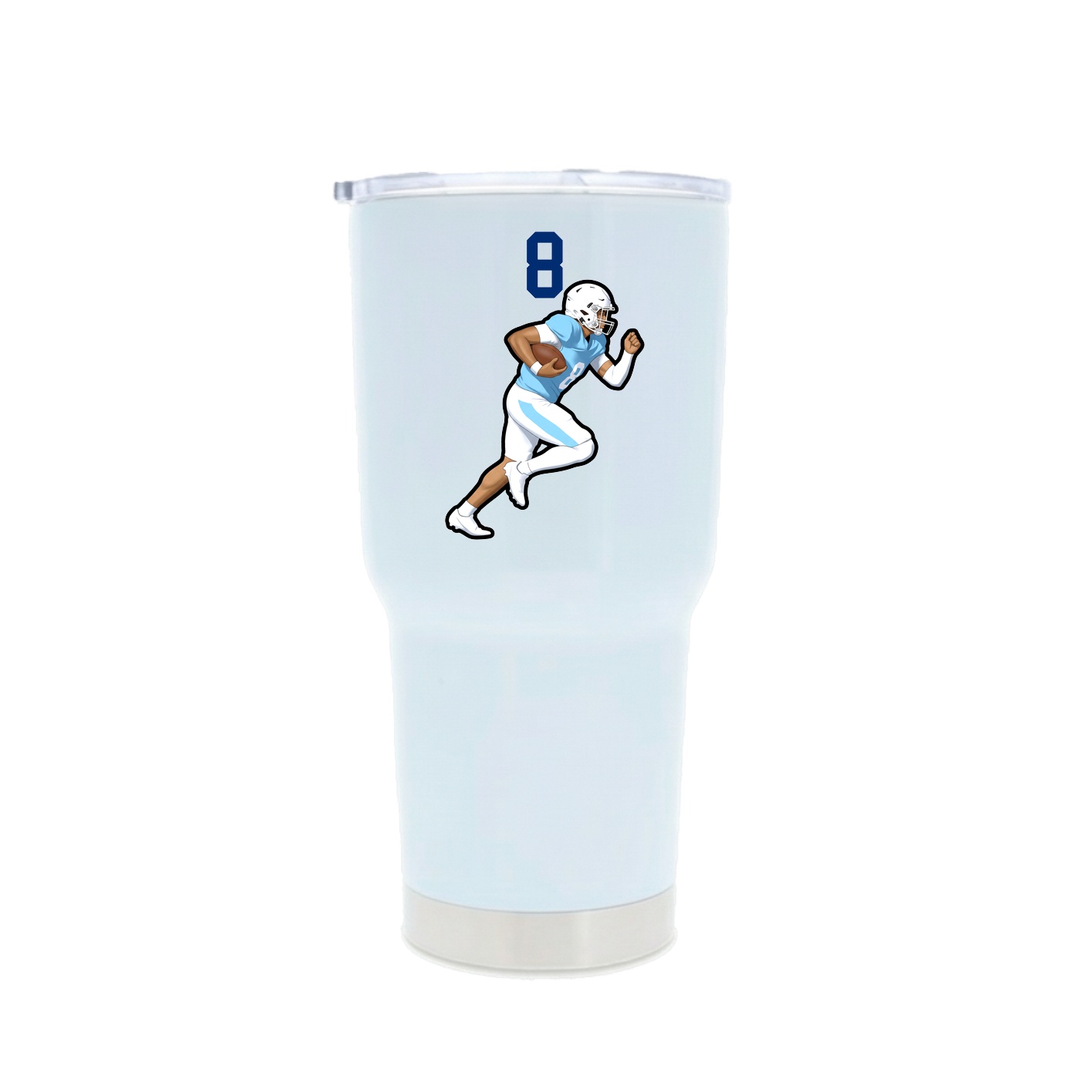 30oz Stainless Steel Tumbler — Number Top in White
