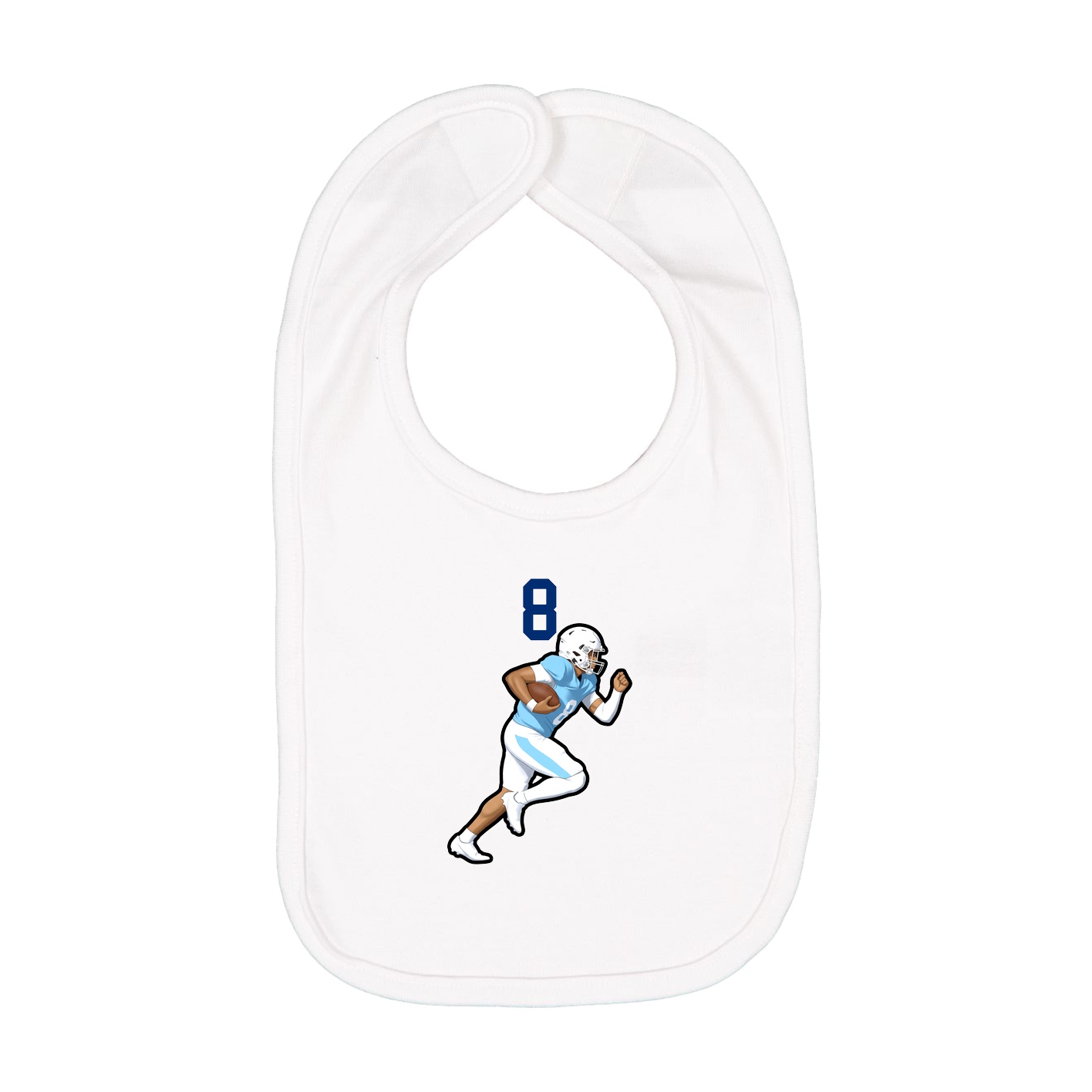 Infant Bib — Number Top in White
