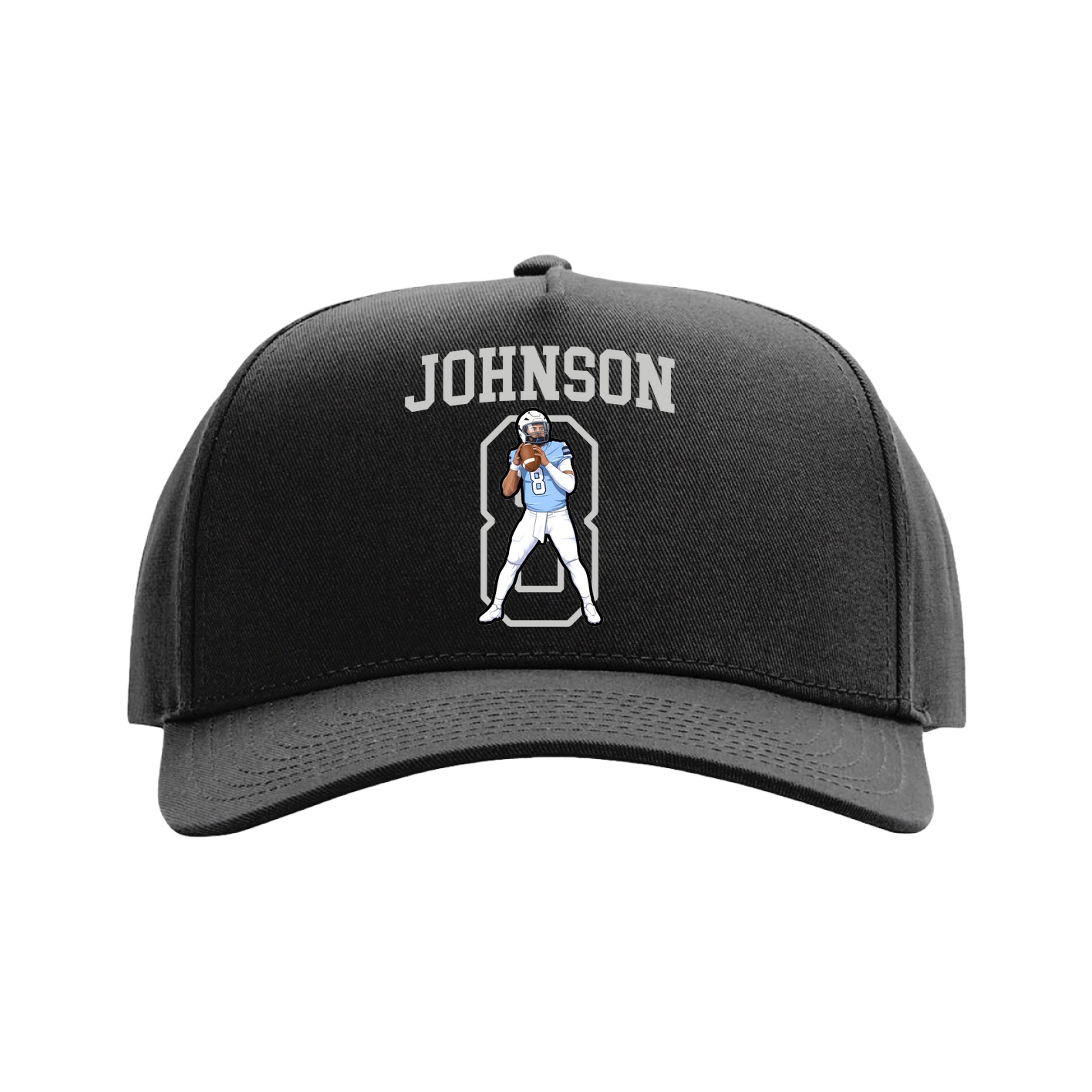 Full Fabric Five-Panel Champ Cap — Shirsey in Black
