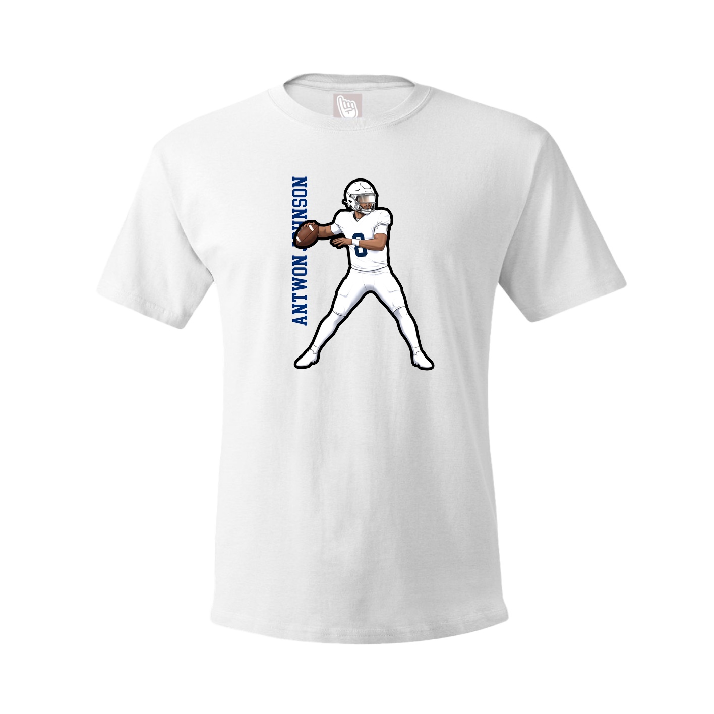 Tee — Name Vertical in White