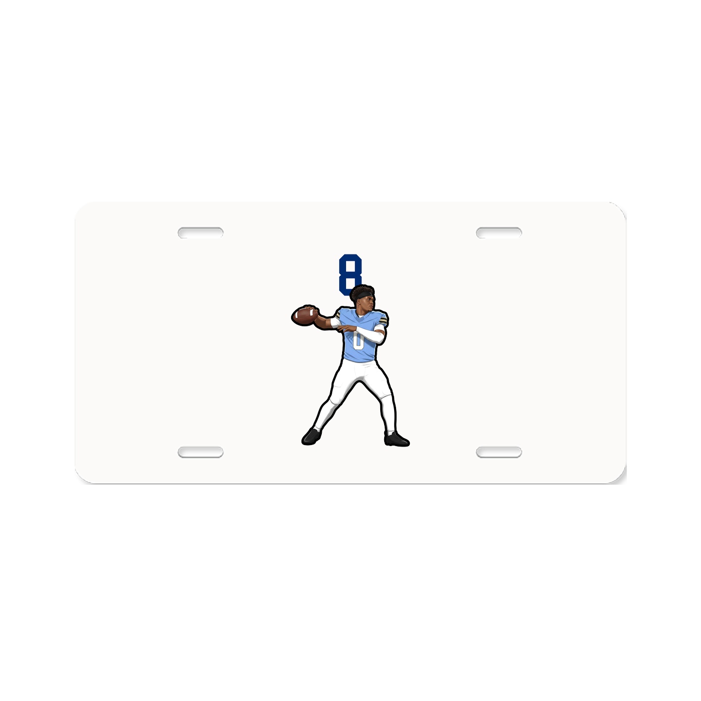 License Plate — Number Top in Classic