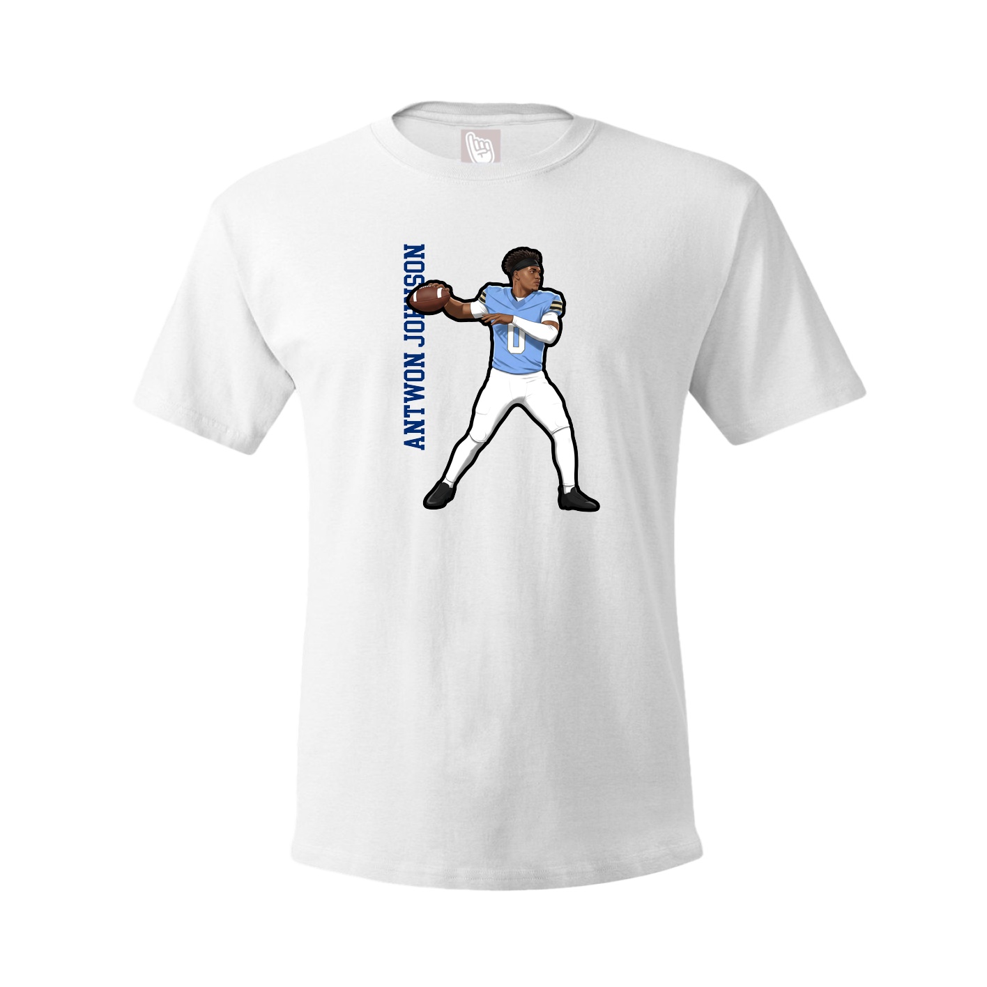 Tee — Name Vertical in White