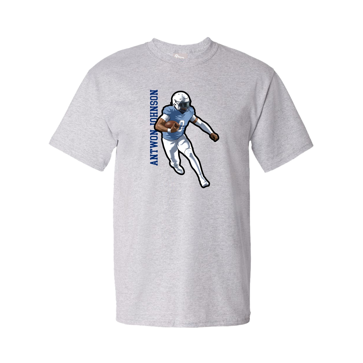 Youth Tee — Name Vertical in Grey