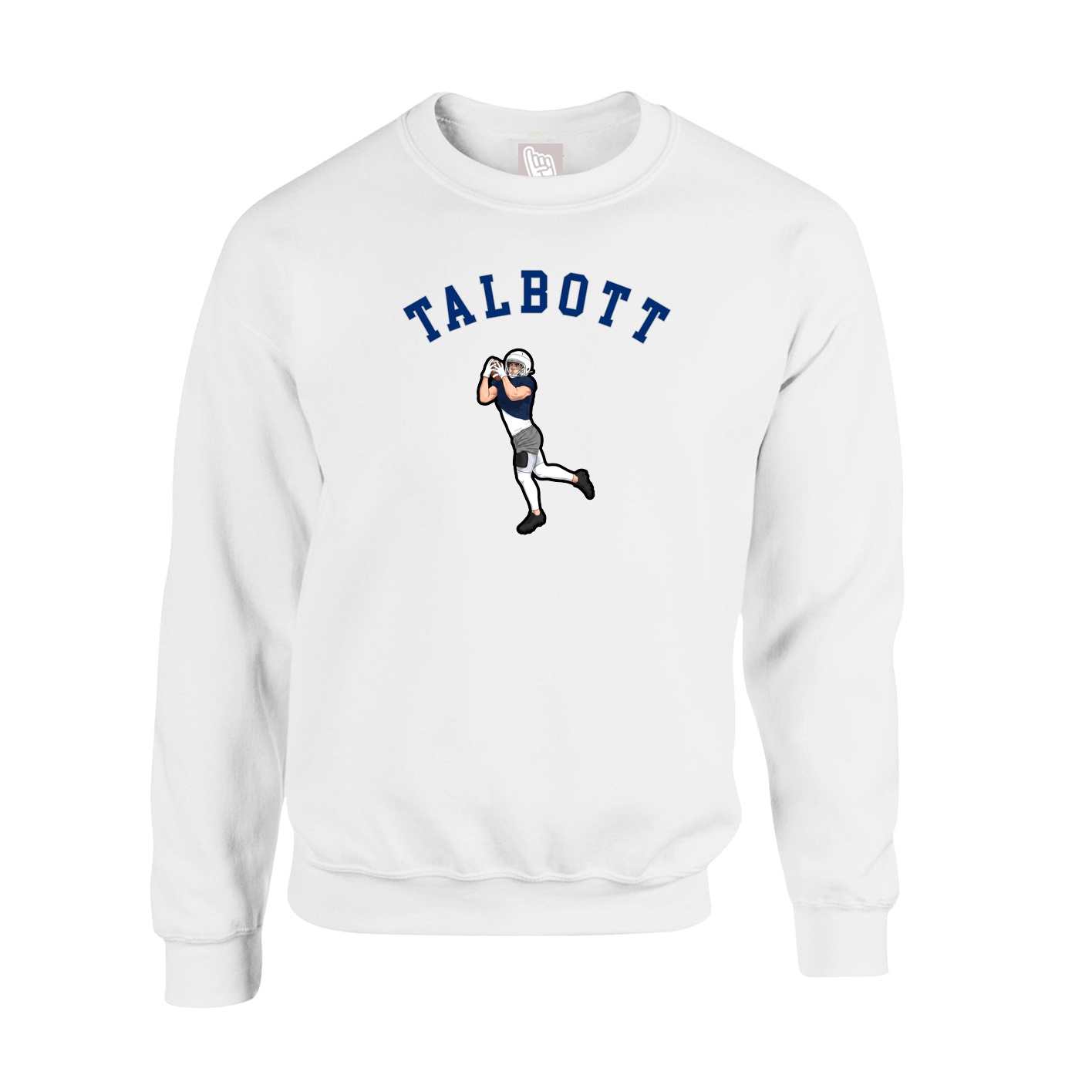 Fleece Crew — Shirsey Arch in White
