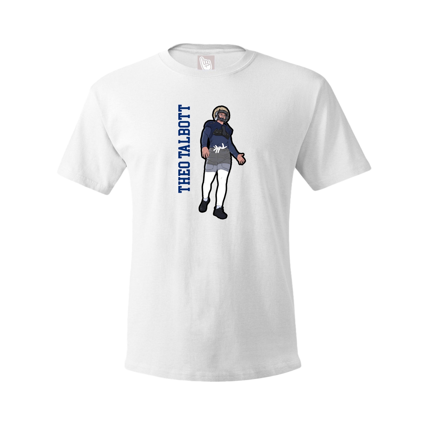 Youth Tee — Name Vertical in White