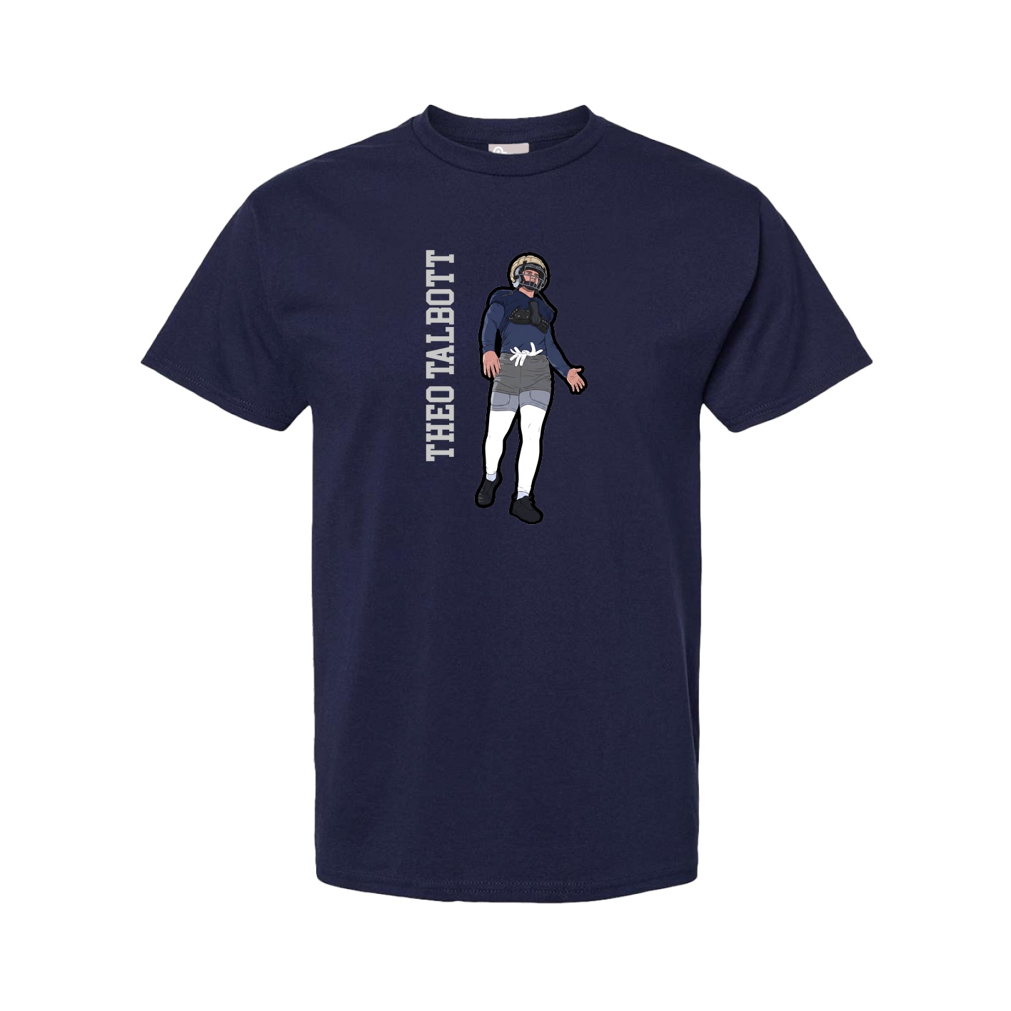 Youth Tee — Name Vertical in Navy