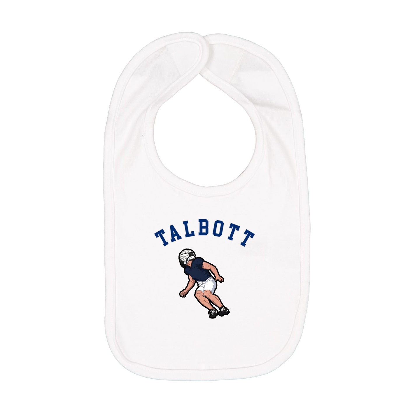Infant Bib — Shirsey Arch in White