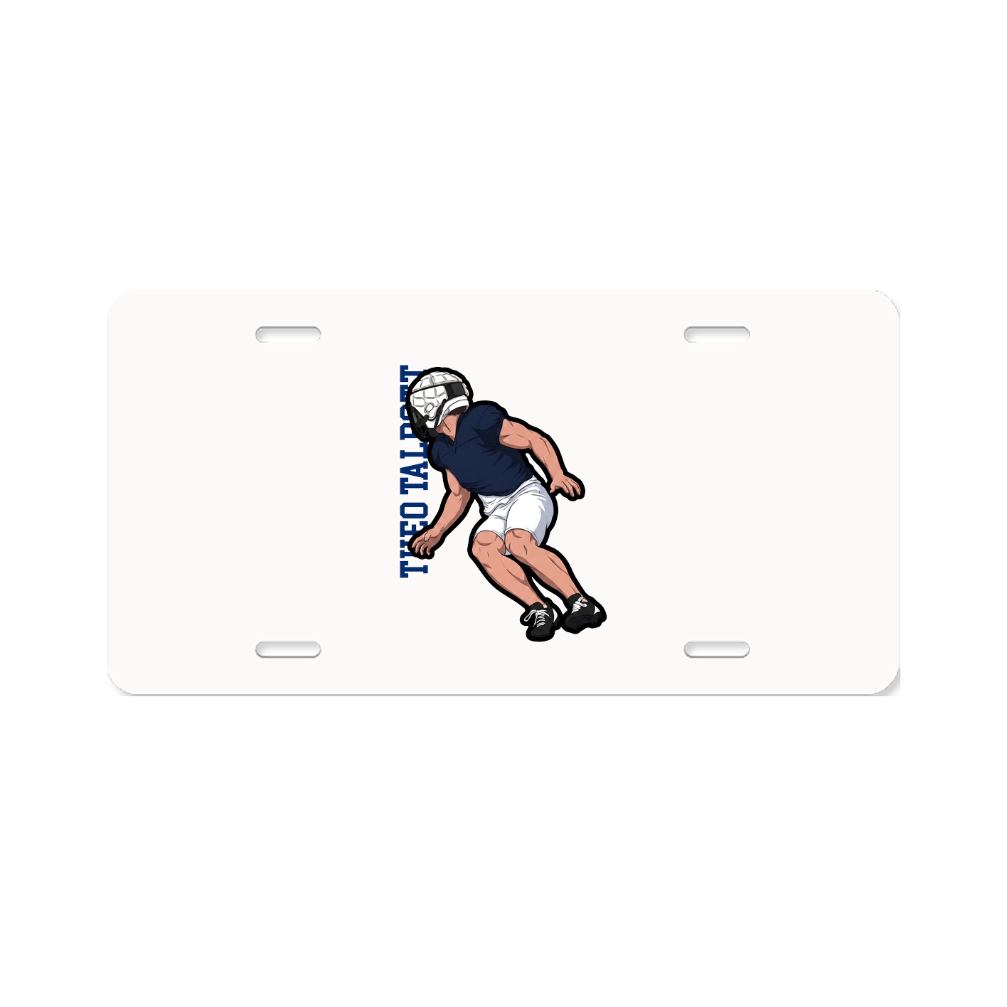 License Plate — Name Vertical in Classic