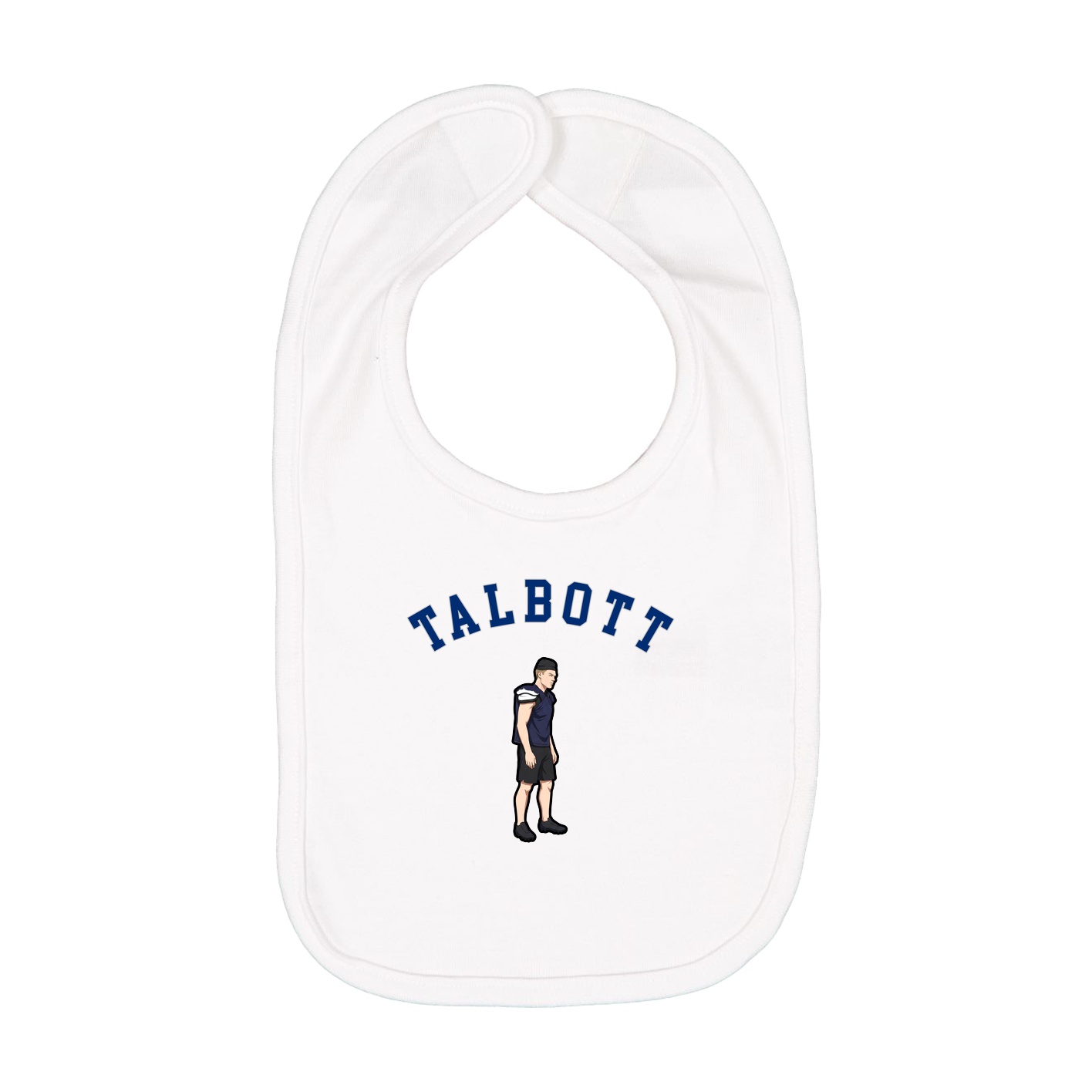 Infant Bib — Shirsey Arch in White