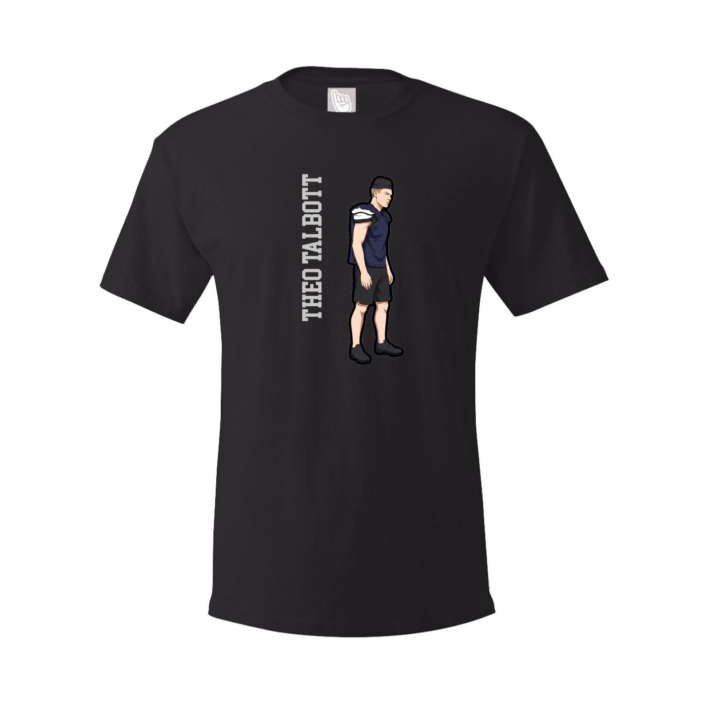 Tee — Name Vertical in Black