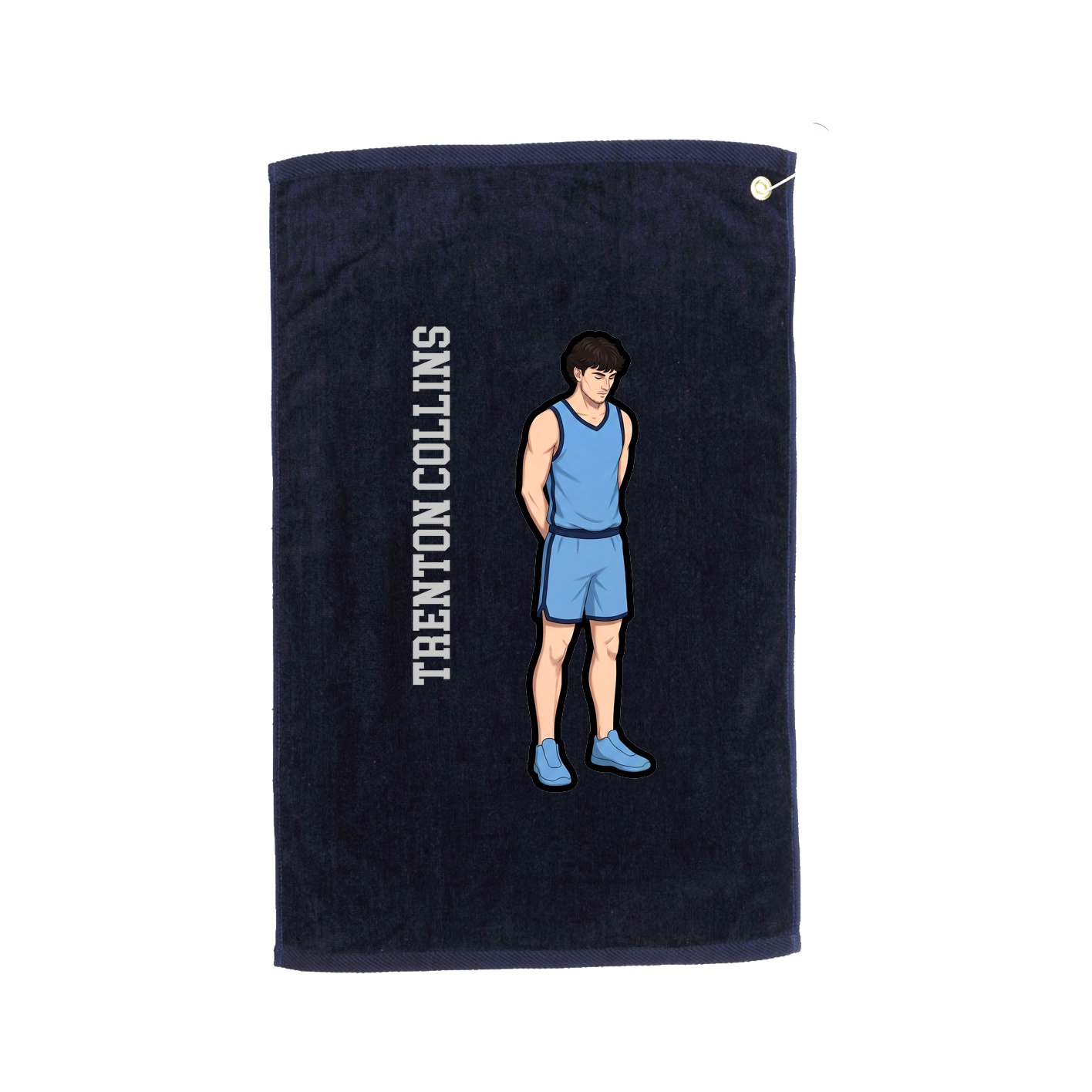Golf Towel — Name Vertical in Navy
