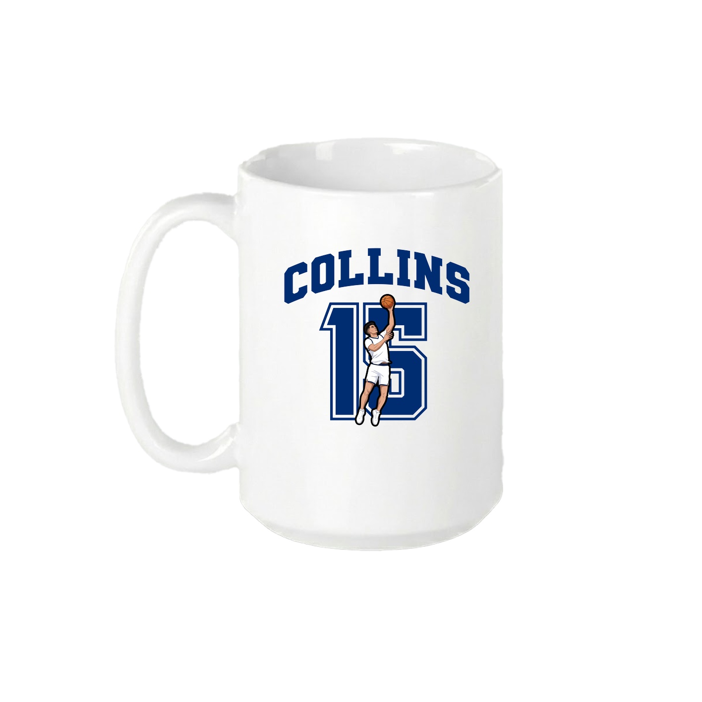15oz Coffee Mug — Number in White