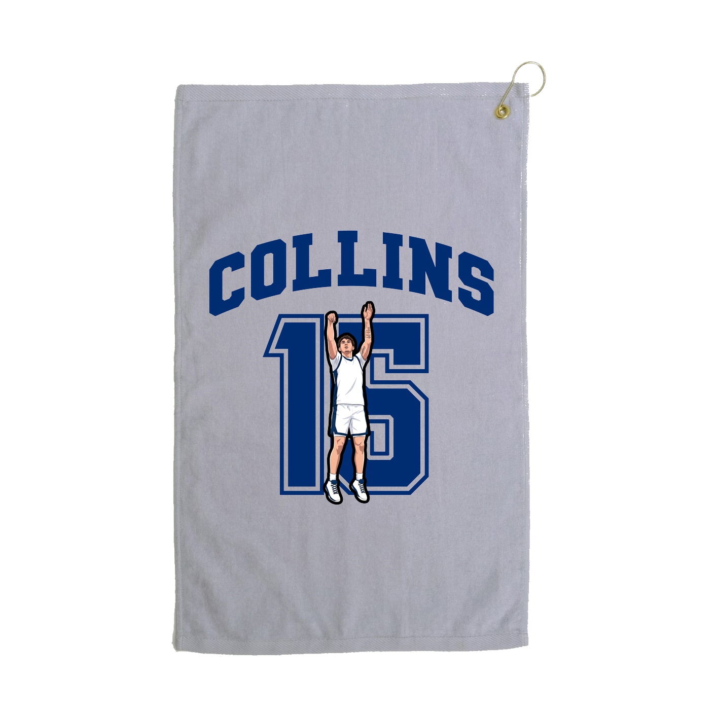 Golf Towel — Number in Grey