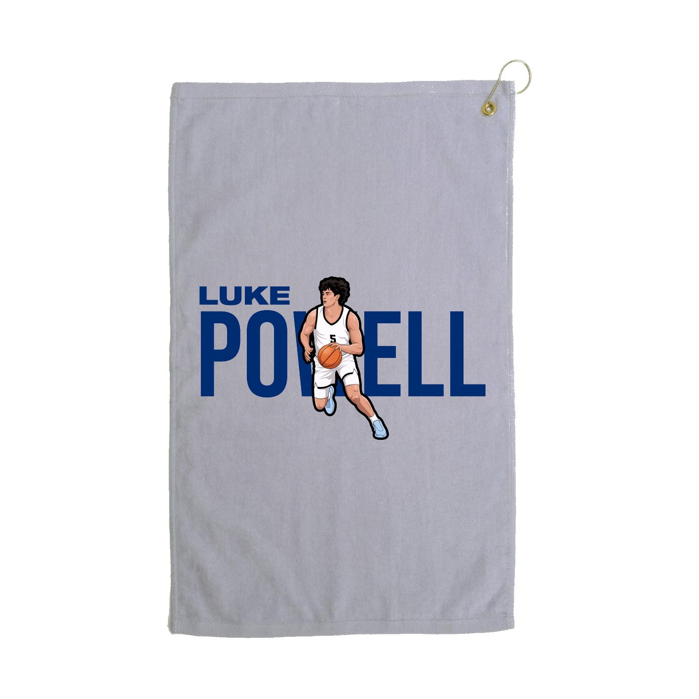 Golf Towel — Player Name in Grey