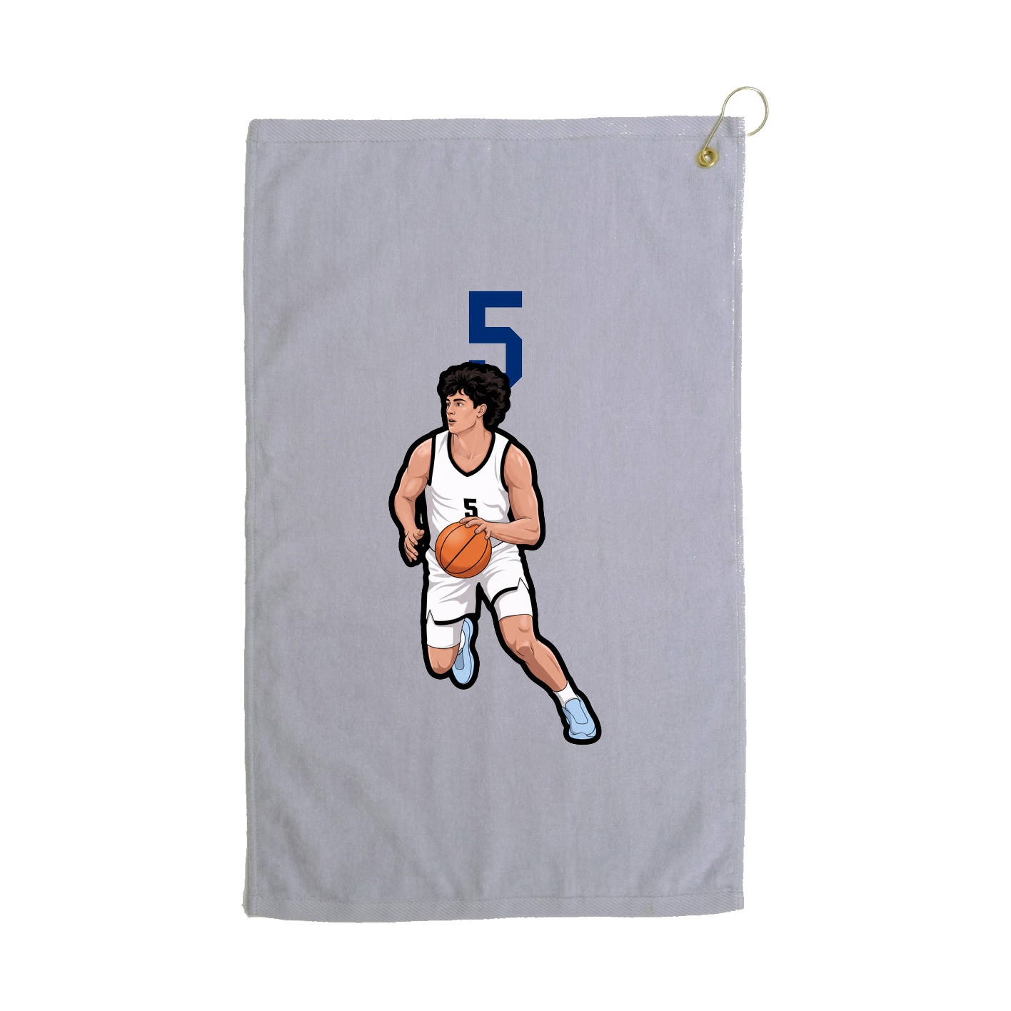 Golf Towel — Number Top in Grey