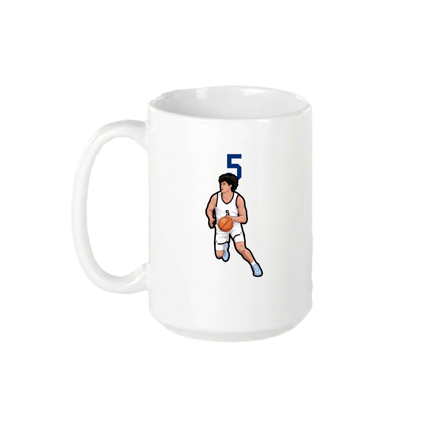 15oz Coffee Mug — Number Top in White