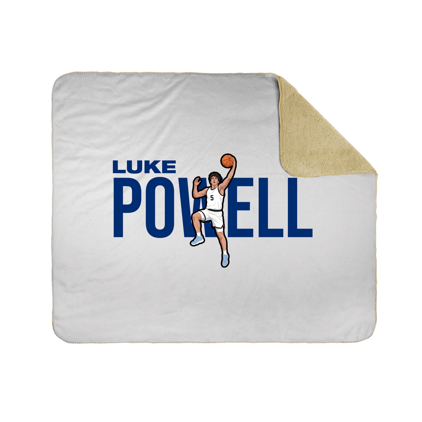 Throw Blanket — Player Name in White