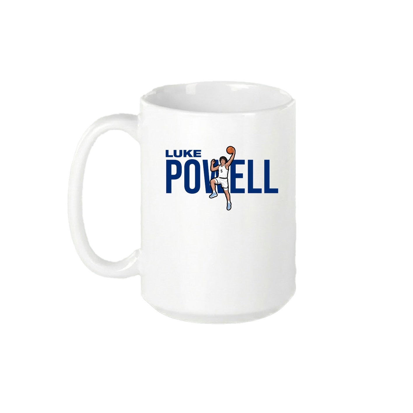 15oz Coffee Mug — Player Name in White