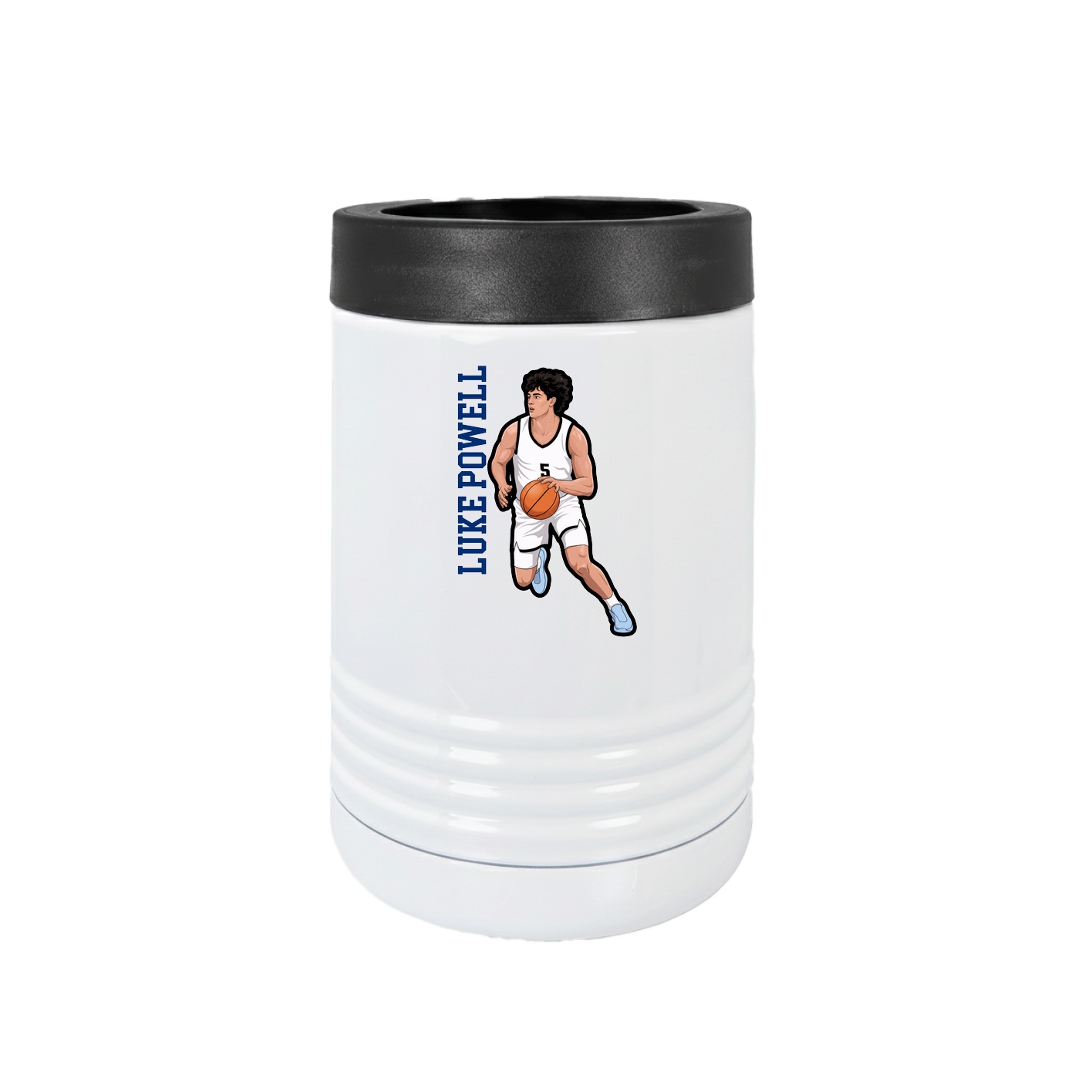Beverage Holder — Name Vertical in White