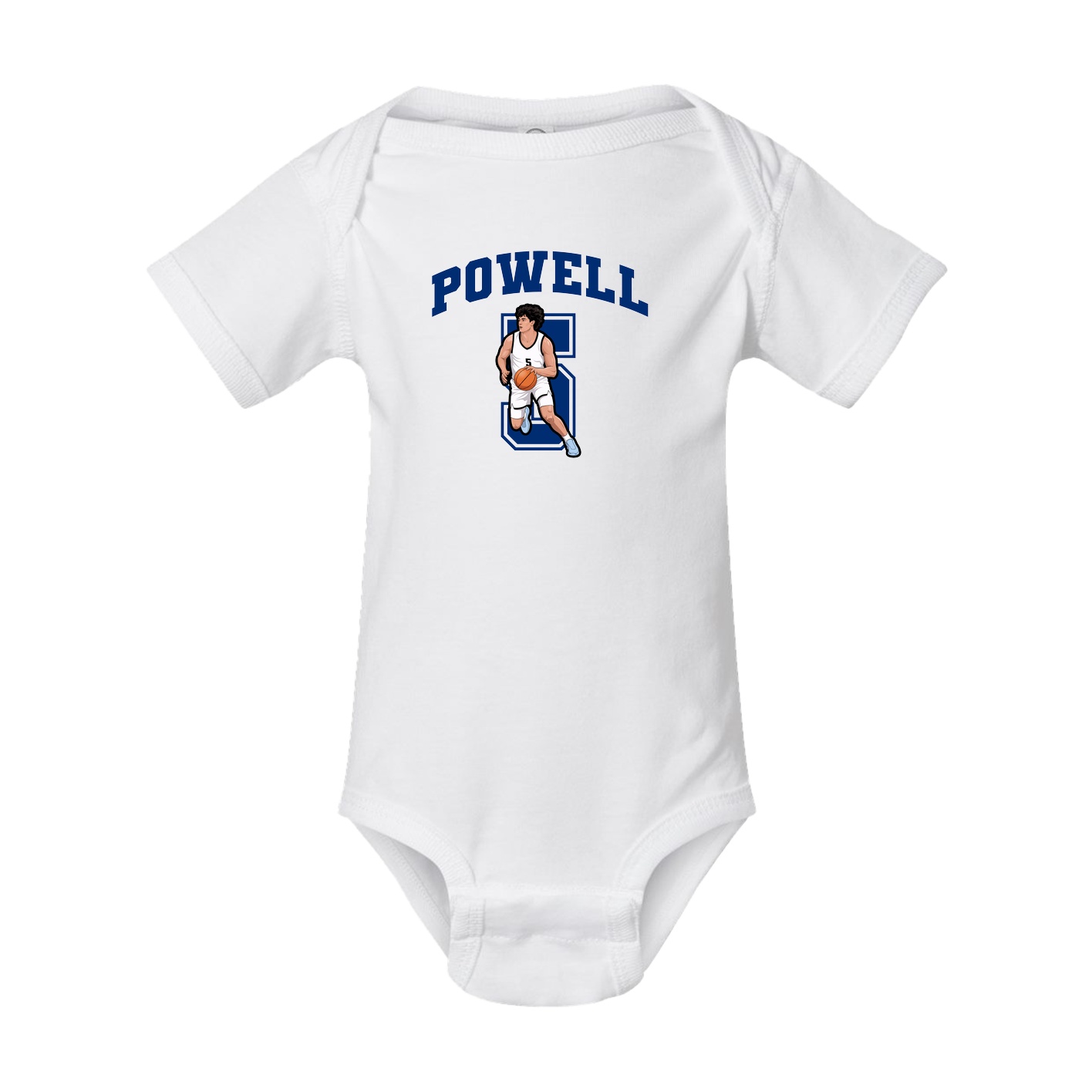 Baby Onesie — Number in White