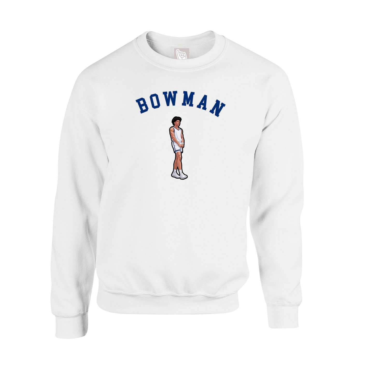 Fleece Crew — Shirsey Arch in White
