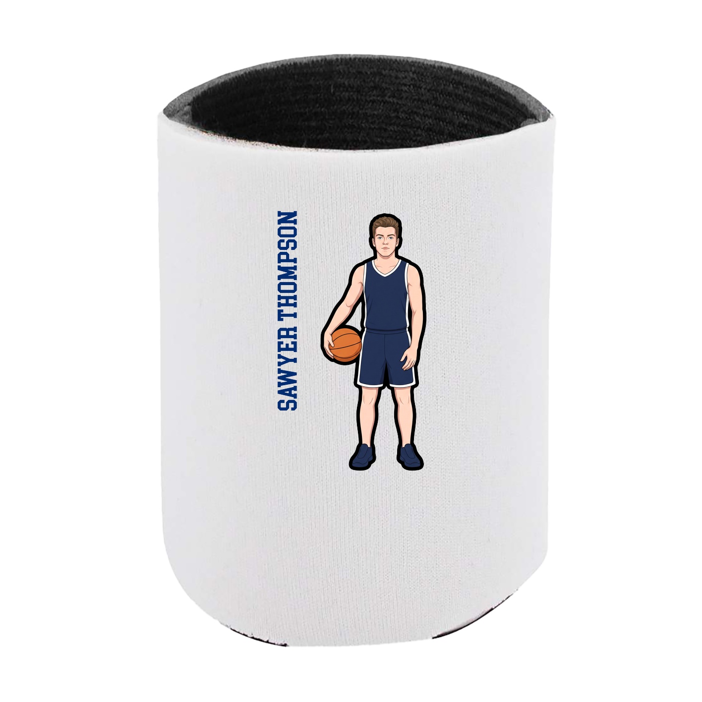 Can Holder — Name Vertical in White